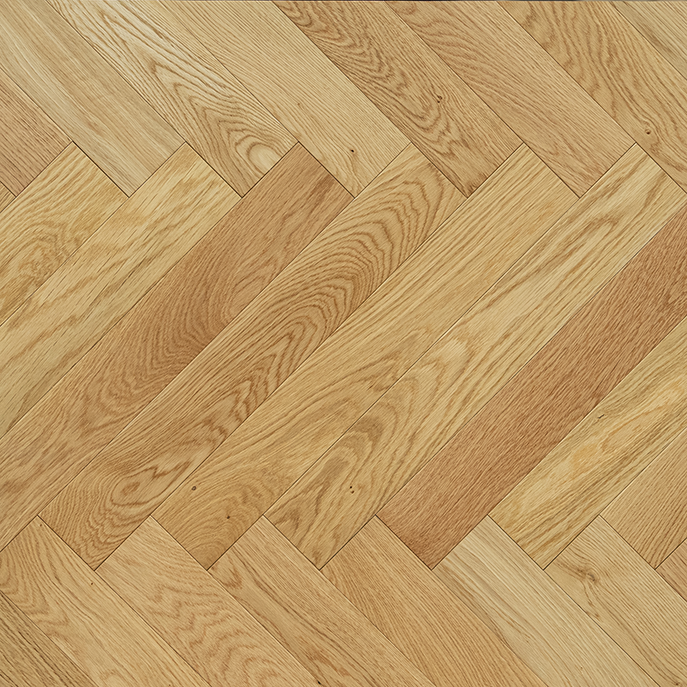 Brushed Natural Oak Herringbone Engineered Flooring — AM-22