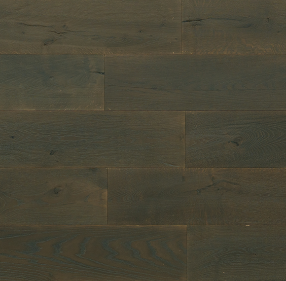 Dark Carbon Oak 220mm Wide Plank Engineered Flooring | AMUER AH-10