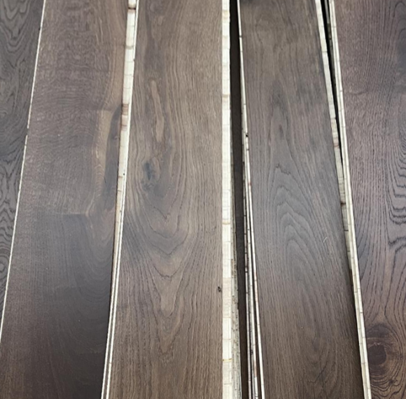 Deep Smoked Brushed Oak 150mm Long Plank Engineered Flooring │ AMUER DS-01