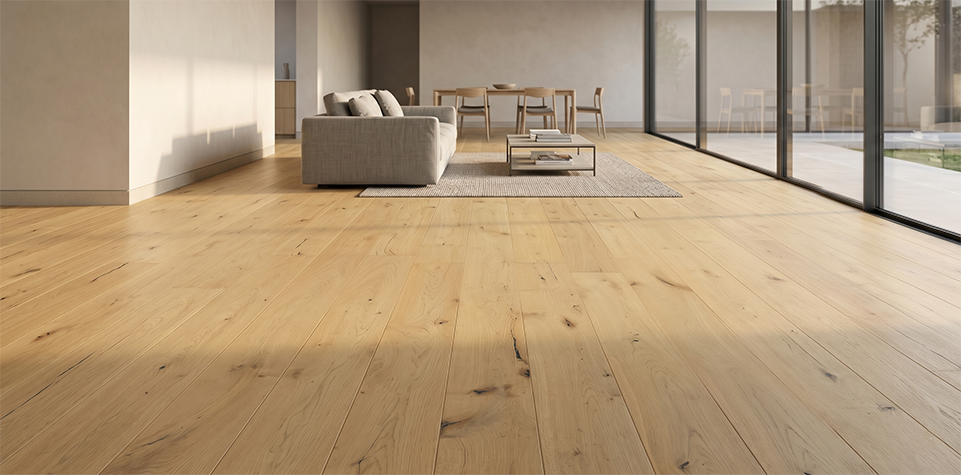 220mm Wide Plank Antique Oak Wax Oil Engineered Flooring — AH-07