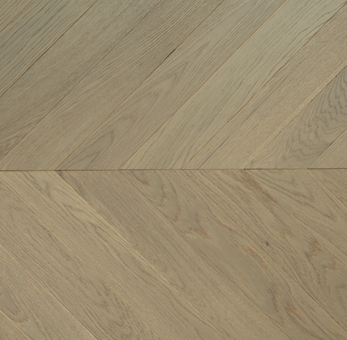AB Select Brushed Oak Chevron Flooring UV Lacquer | AMUER AM-40