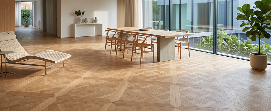 Versailles Parquet-01 — AB Select Brushed Oak 800×800mm Engineered Parquet Panel UV Lacquer