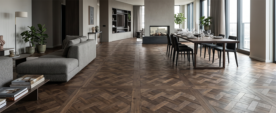 Versailles Parquet-01 — AB Select Brushed Oak 800×800mm Engineered Parquet Panel UV Lacquer