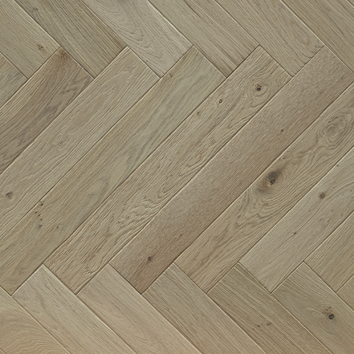 CD Grade Brushed Broken Edge Oak Herringbone Engineered Flooring UV Lacquer │ AMUER AM-23
