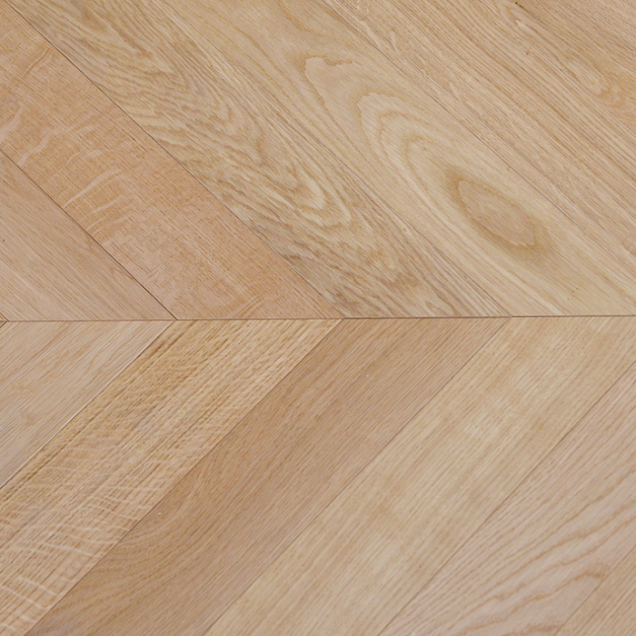 AB Select Brushed Oak Chevron Engineered Flooring 14/3mm UV Lacquer │ AMUER AM-42