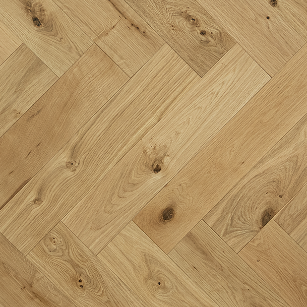 Natural Oak 120mm Click Herringbone Engineered Flooring — AM-26