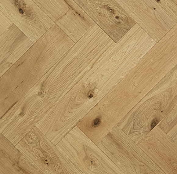 Natural Oak 120mm Click Herringbone Engineered Flooring | AMUER AM-26