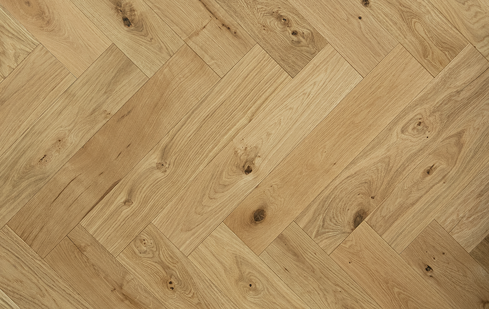 Natural Oak 120mm Click Herringbone Engineered Flooring — AM-26