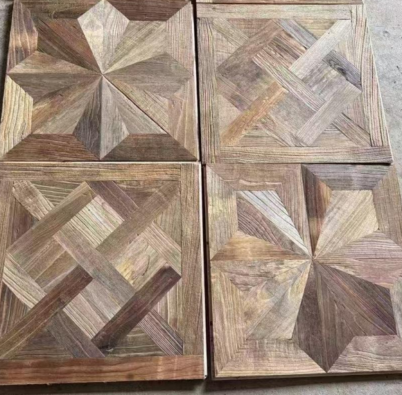 Elm Geometric Parquet Engineered Flooring 600×600mm Natural Oil CD Grade │ AMUER EL-04