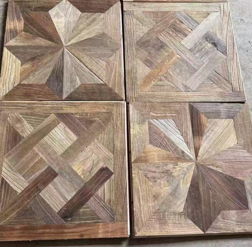 EL-04 Elm Geometric Parquet Engineered Flooring — 600×600mm, CD Grade, Natural Oil