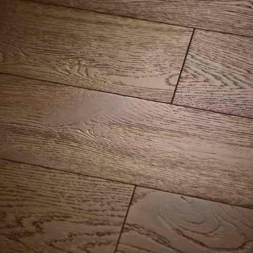 DS-02 Deep Smoked Embossed Oak Long Plank Flooring — 150mm, DE Grade, UV Lacquer