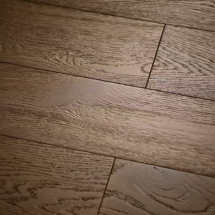 Deep Smoked Brushed Oak 150mm Long Plank Engineered Flooring — DS-01
