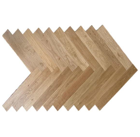 Wide Herringbone Oak Engineered Flooring 120mm ABC Grade UV Lacquer │ AMUER SA-02