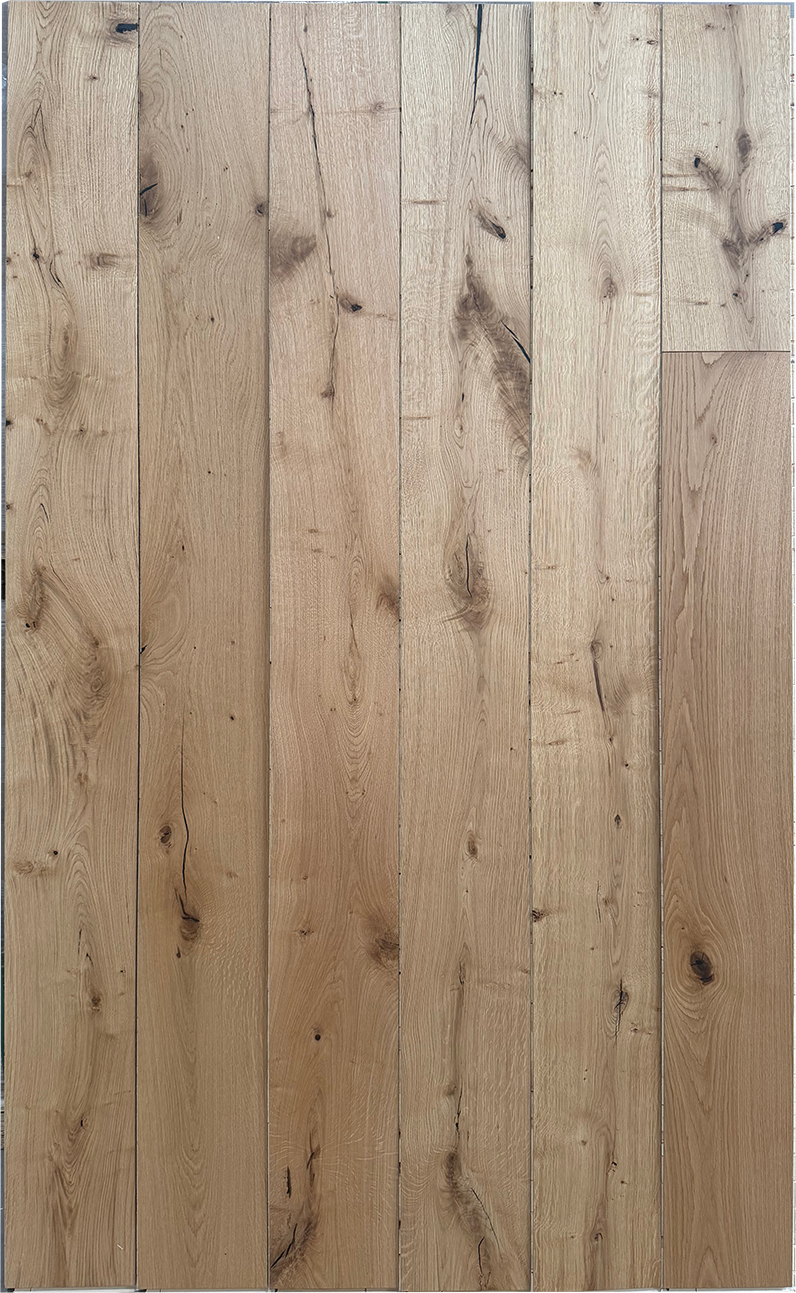 Rustic Oak 220mm Wide Plank Engineered Flooring Natural Oil EF Grade — SA-10