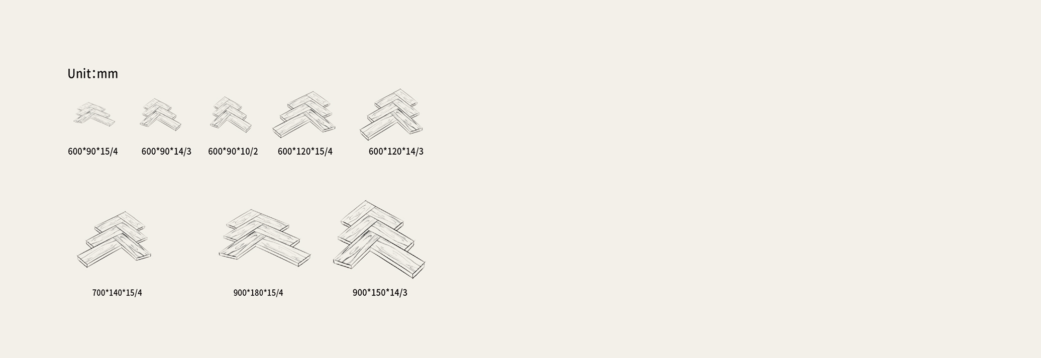 AMUER Herringbone Flooring collection