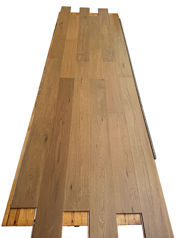 DL-708 multi-tone stained oak 190mm long plank engineered flooring, ABCD grade brushed surface