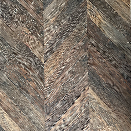 AB Select Brushed Oak Chevron Engineered Flooring UV Lacquer — AM-40