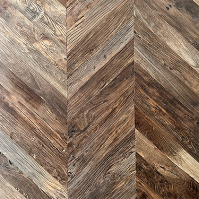 EL-07 Dark Elm 90mm Chevron Engineered Flooring Natural Oil 16/6mm | AMUER