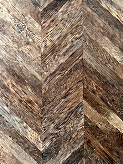 EL-07 Dark Elm 90mm Chevron Engineered Flooring Natural Oil 16/6mm | AMUER
