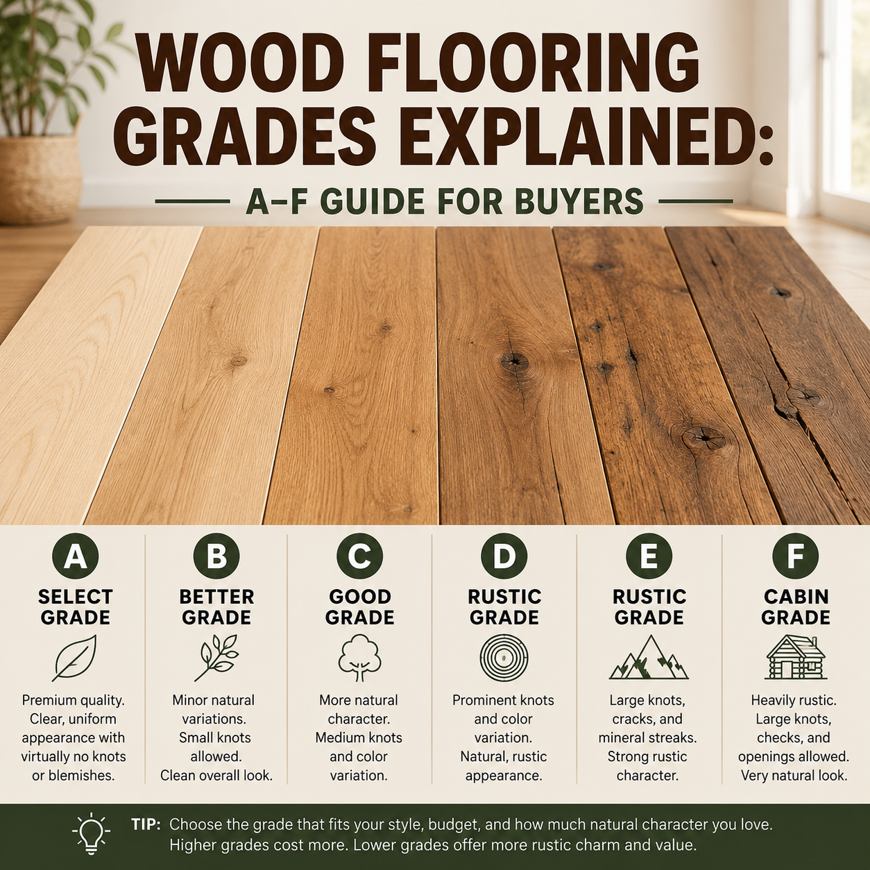 Wood Flooring Grades Explained: A–F Guide for Buyers