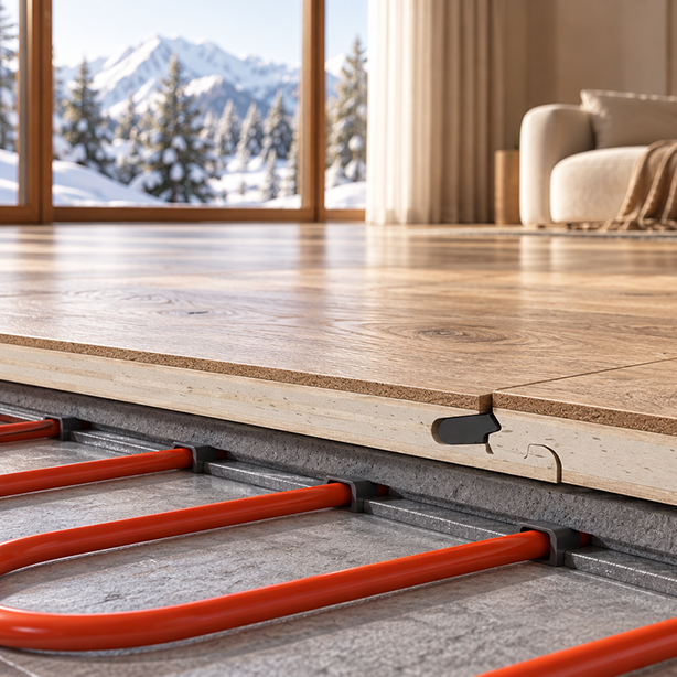 Is AMUER engineered wood flooring suitable for underfloor heating?