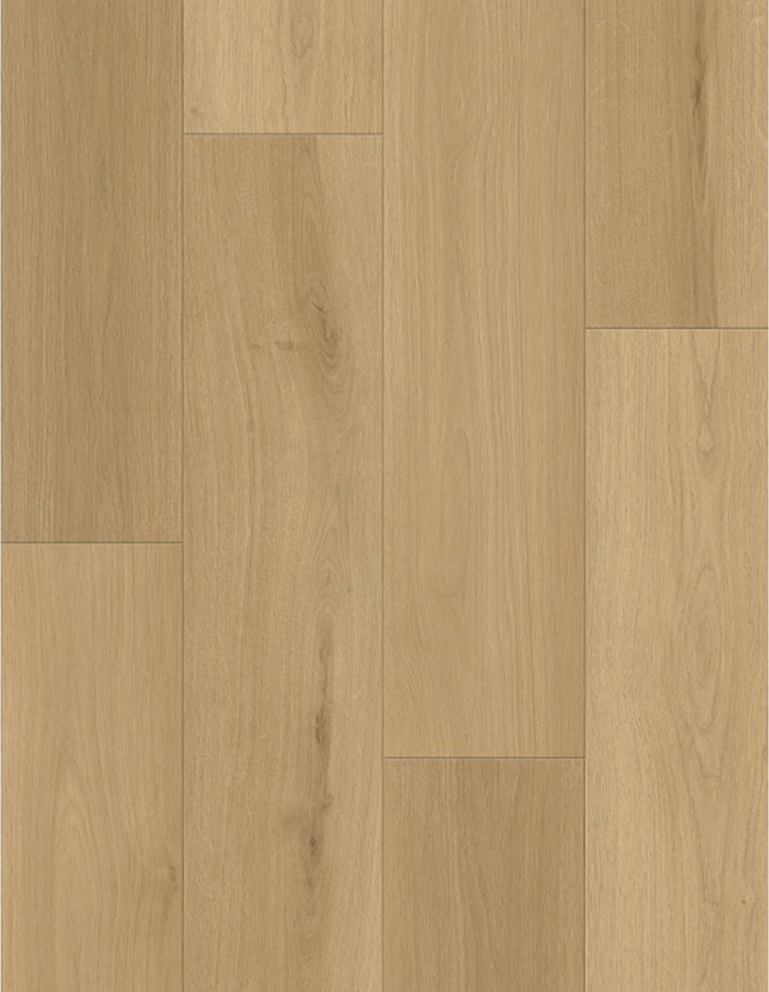 AMUER The Atlantic SPC flooring color Atlantic -1, honey light European oak decor, EIR embossed natural wood grain, ultramaft matte finish, straight plank layout