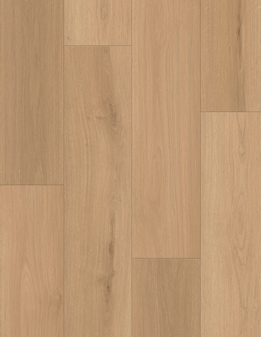 AMUER The Atlantic SPC hybrid flooring colorAtlantic-4, warm beige oak decor with fine natural grain, EIR registered embossing, 5G click system, indoor waterproof floor