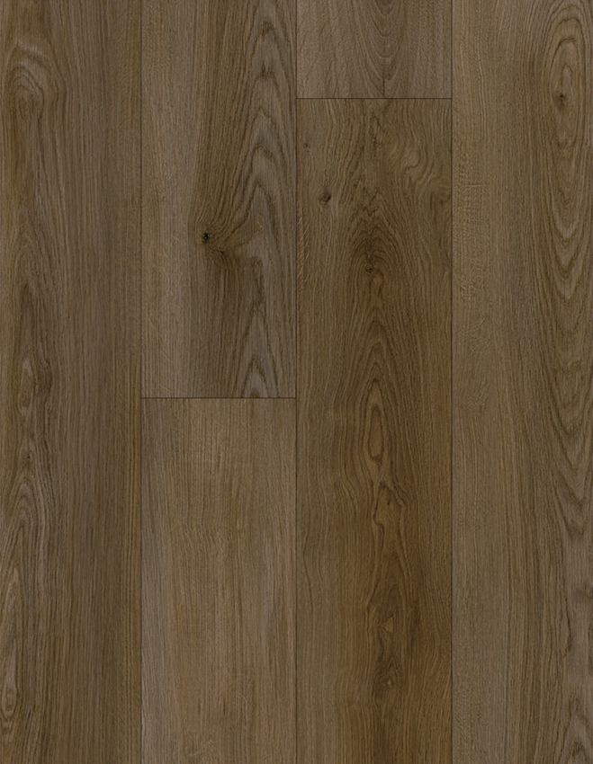 AMUER The Atlantic Havana Smoked Oak SPC hybrid flooring, 88343-7, dark smoked European oak decor, rich deep brown grain, E0 clean air quality, antislip commercial grade surface