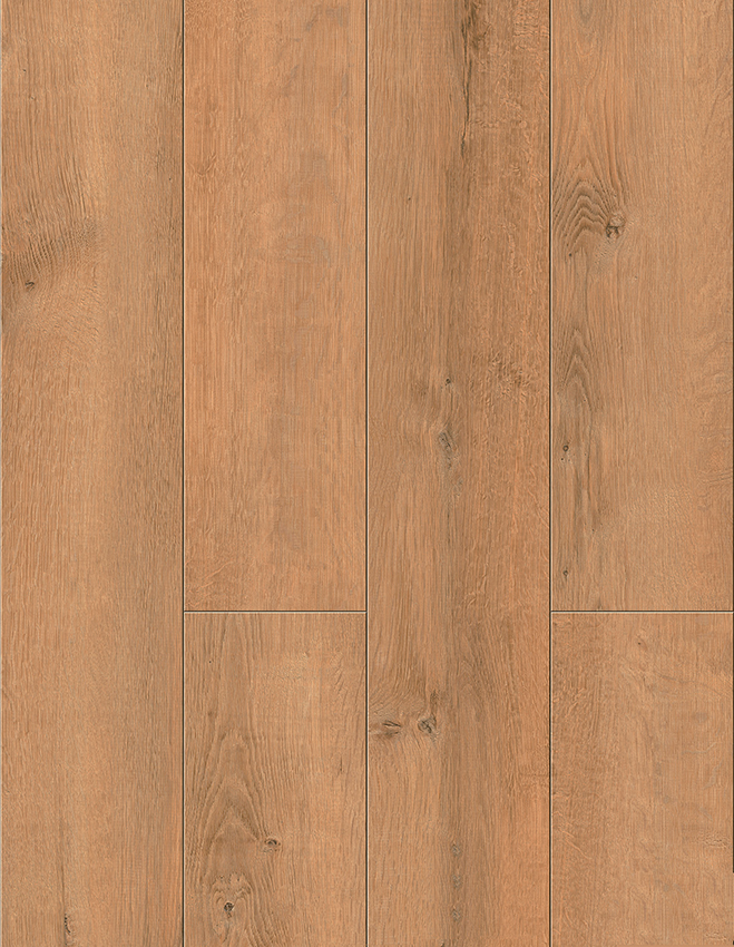 The Caribbean Amber Sunset Oak SPC flooring warm brown oak texture close-up