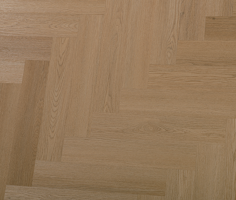 The Herringbone SPC flooring Caramel Oak herringbone texture