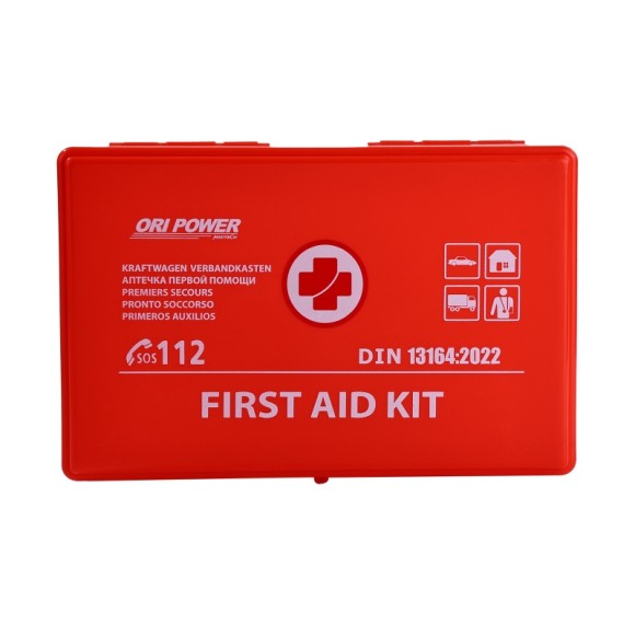 DIN 13164 Car First Aid Kit | Hard Plastic Emergency Medical Box | Vehicle Safety OEM ODM Wholesale