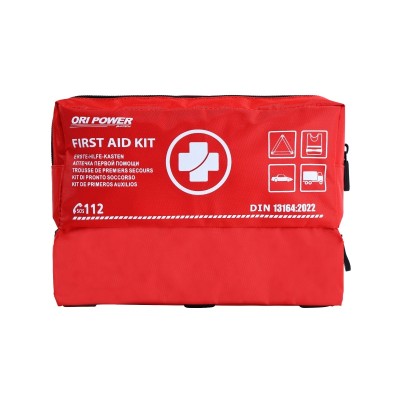 DIN 13164 Car First Aid Kit | Soft Bag with Warning Triangle | Vehicle Emergency OEM ODM