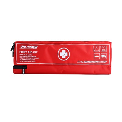 DIN 13164 Car First Aid Kit | Long Soft Bag with Triangle & Vest | OEM
