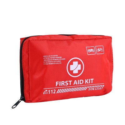 DIN 13167 Motorcycle First Aid Kit | Water-Resistant Soft Bag | OEM