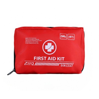 DIN 13167 Motorcycle First Aid Kit | Water-Resistant Soft Bag | OEM