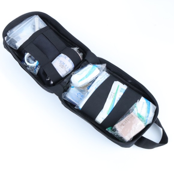 Tactical First Aid Kit | Black MOLLE Medical Pouch | OEM Wholesale