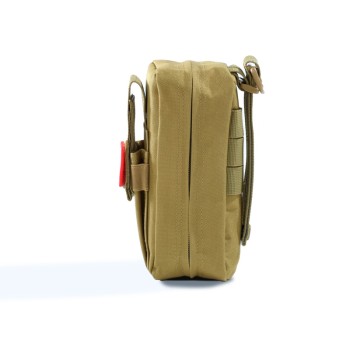 Tactical First Aid Kit | Khaki MOLLE Pouch with Chest Seal | OEM
