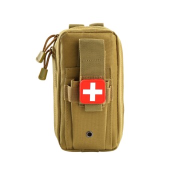 Tactical First Aid Kit | Khaki MOLLE Pouch with Chest Seal | OEM