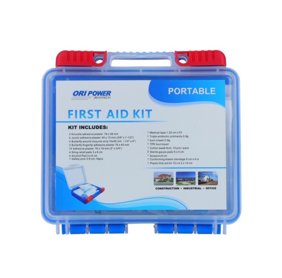 Home First Aid Kit | Transparent PP Case with Handle | Car & Travel