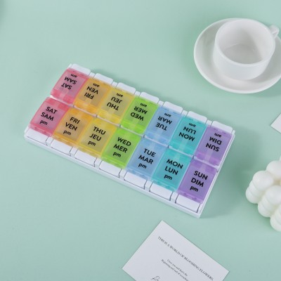 7-Day AM/PM Pill Organizer | 14 Compartments | OEM Wholesale