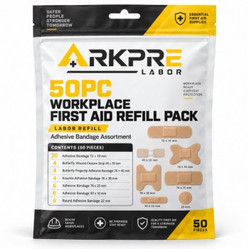 50PC Adhesive Bandage Refill Pack | Workplace First Aid OEM