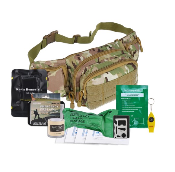 Military Tactical First Aid Kit | Waterproof MOLLE Survival Bag | Compact Outdoor Medical Kit OEM