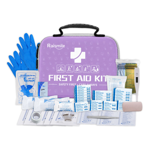 Home & Car First Aid Kit | Compact EVA Case | Family Emergency Care for Travel & Vehicles