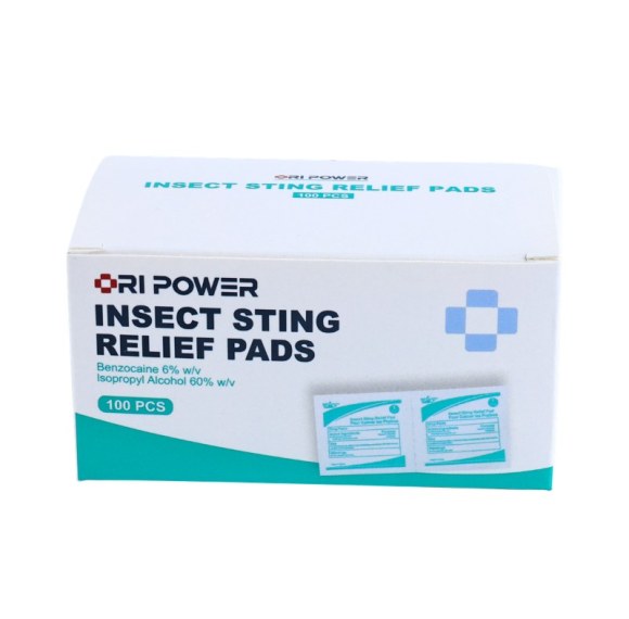 Insect Sting Relief Pads | Individually Wrapped | 100 Count | OEM