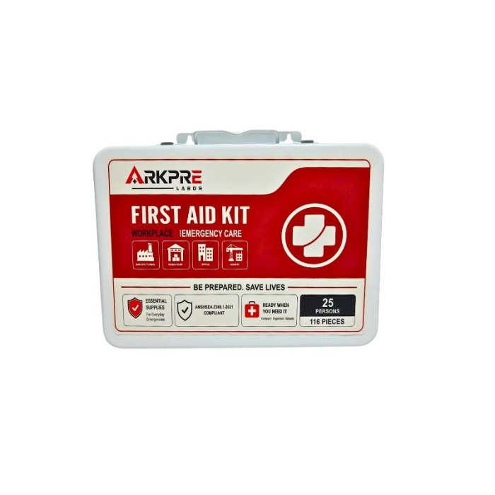 Metal First Aid Kit | Assorted Dressings | Workplace & OEM Supply