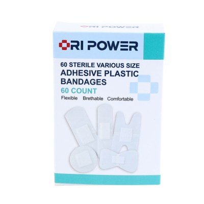 Assorted PE Adhesive Bandages | Sterile & Breathable | 60 Count | OEM