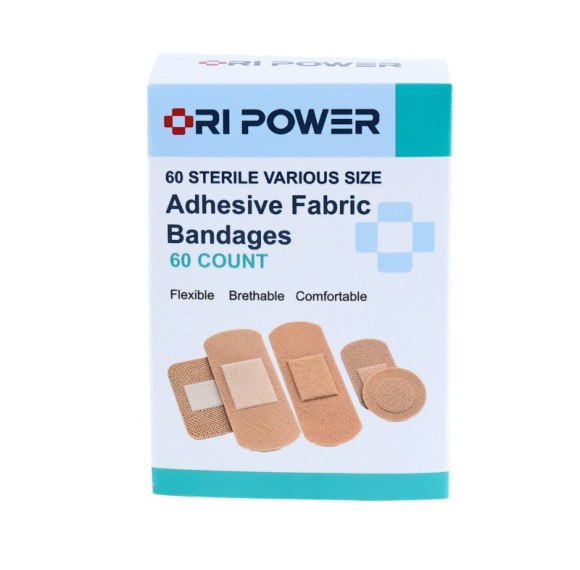 Flexible Fabric Bandages | Sterile Assorted Sizes | 60 Count | OEM