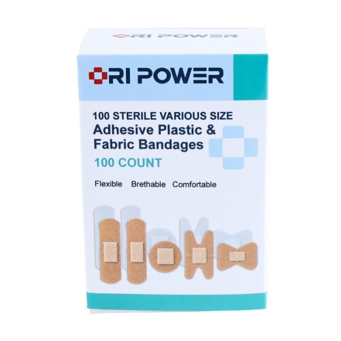 Plastic & Fabric Bandages | Sterile Assortment | 100 Count | OEM