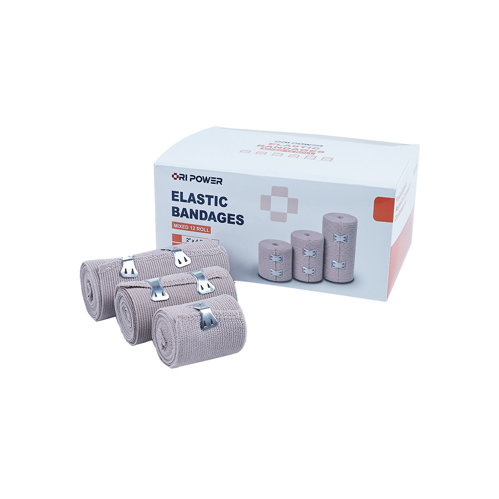 High Elastic Bandage specification 12 rolls 3 widths