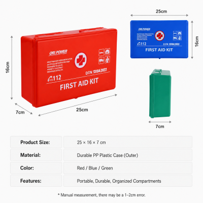 DIN 13164 Car First Aid Kit | Hard Plastic Emergency Medical Box | Vehicle Safety OEM ODM Wholesale